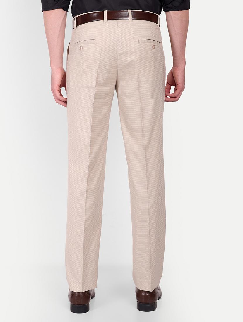 checkered flat front formal trousers - 19838964 - Standard Image - 2