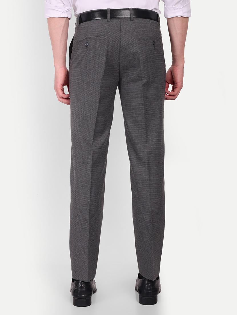 checkered flat front formal trousers - 19838966 - Standard Image - 2