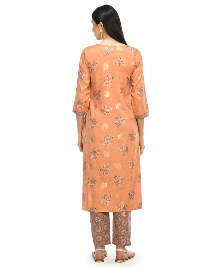 printed kurta pant set with dupatta - 19839123 - Standard Image - 2