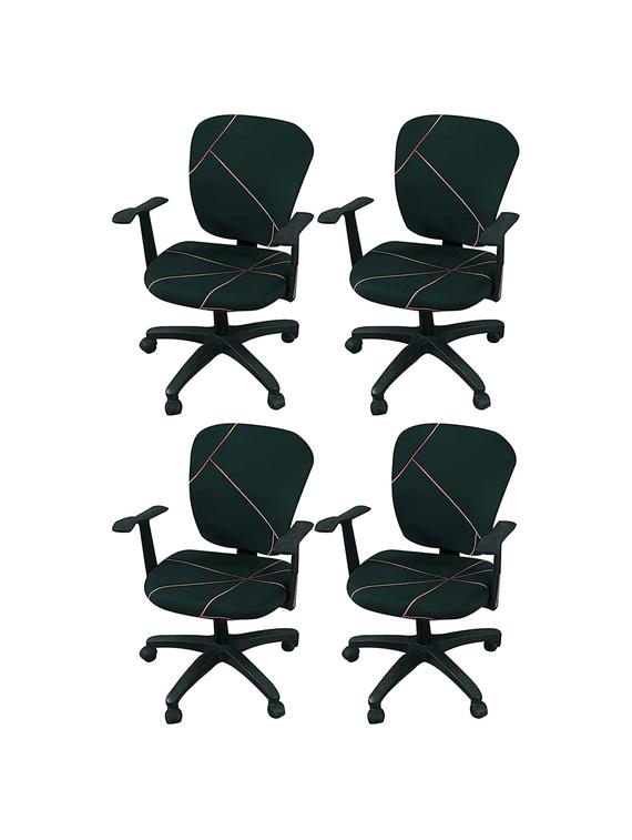 pack of 2 black printed chair cover - 19839576 - Standard Image - 2