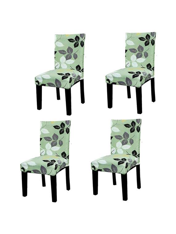 pack of 4 green printed chair cover - 19839579 -  Standard Image - 2