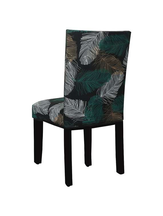 pack of 4 black printed chair cover - 19839582 -  Standard Image - 2