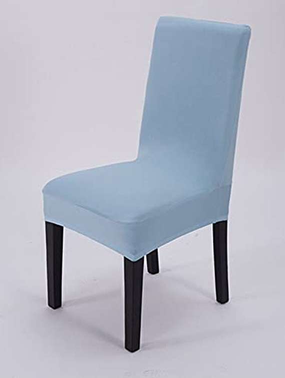pack of 4 blue solid chair cover - 19839583 -  Standard Image - 2