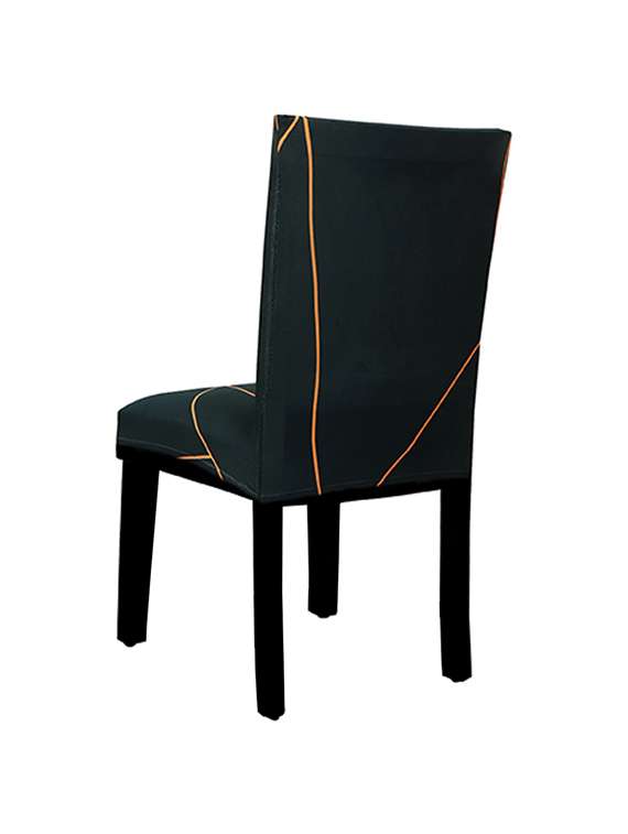pack of 6 black printed chair cover - 19839584 -  Standard Image - 2