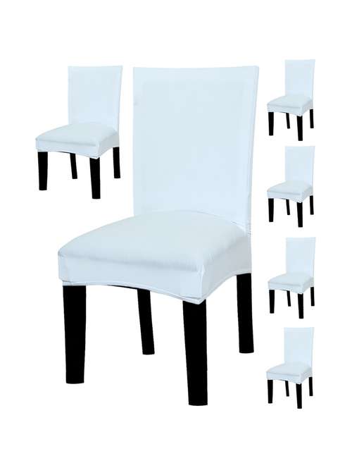 pack of 4 blue solid chair cover - 19839586 - Standard Image - 0