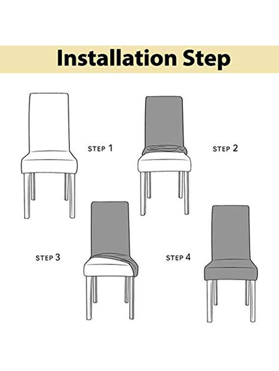 pack of 4 multi colored printed chair cover - 19839592 -  Standard Image - 2