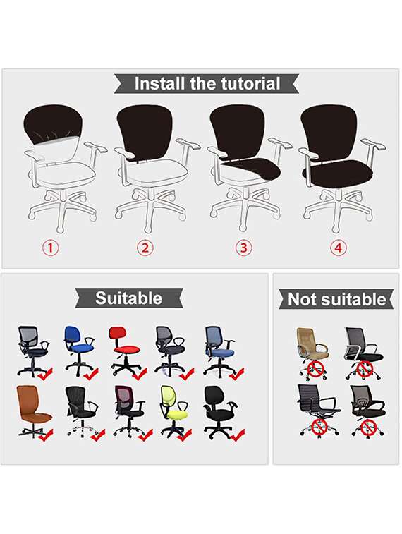 pack of 4 yellow printed chair cover - 19839602 -  Standard Image - 2