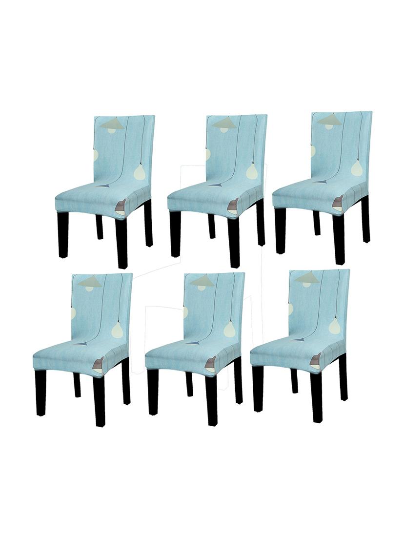pack of 4 blue printed chair cover - 19839620 - Zoom Image - 0