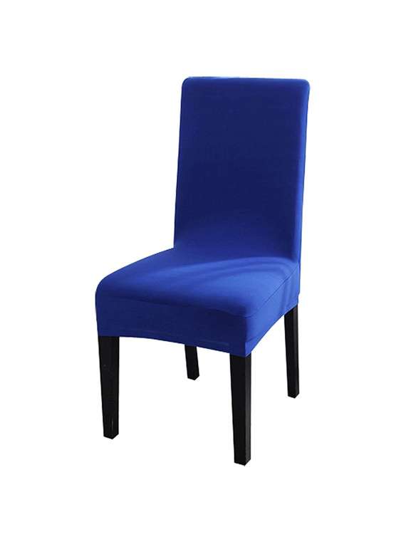 blue solid chair cover - 19839622 -  Standard Image - 2