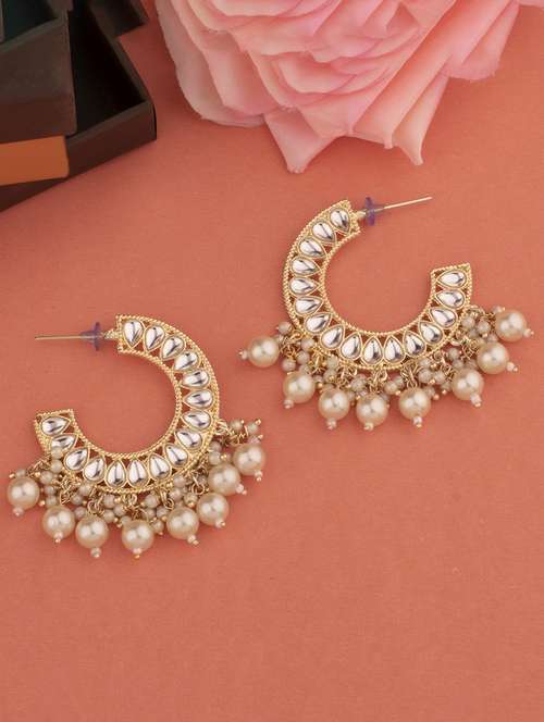 gold alloy hoop earring - 19839913 -  Standard Image - 0