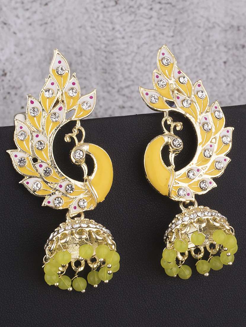 gold alloy jhumka earring