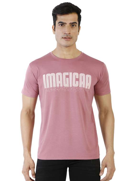 crew neck chest print t-shirt