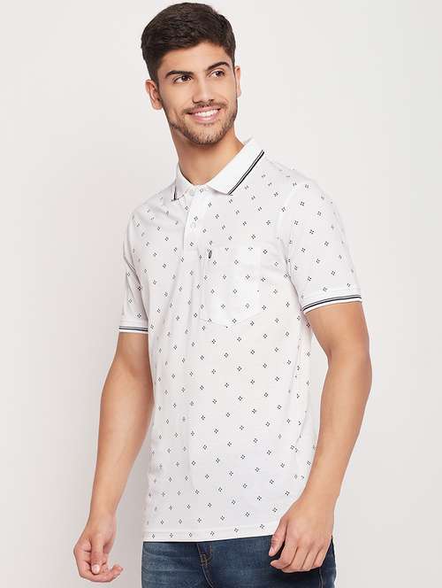 polo neck all over print t-shirt - 19840036 -  Standard Image - 0