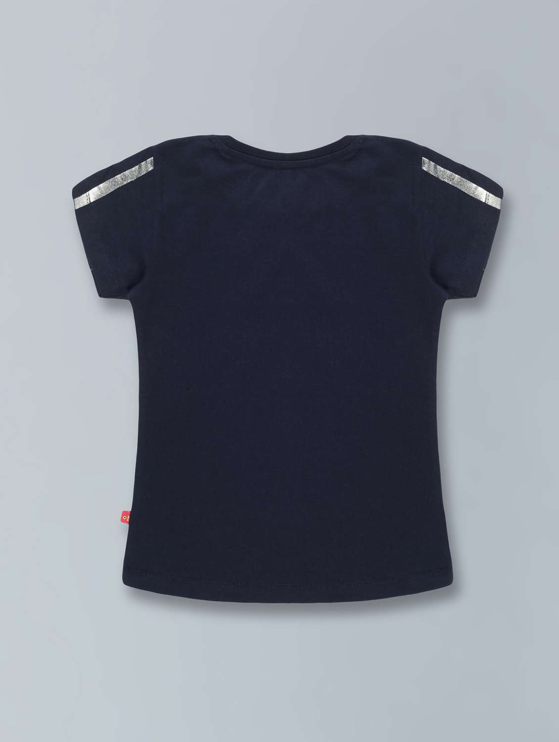 girls round neck typography printed shorts set - 19840817 -  Standard Image - 2