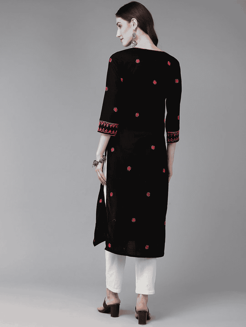 women's straight kurta - 19846998 - Standard Image - 2