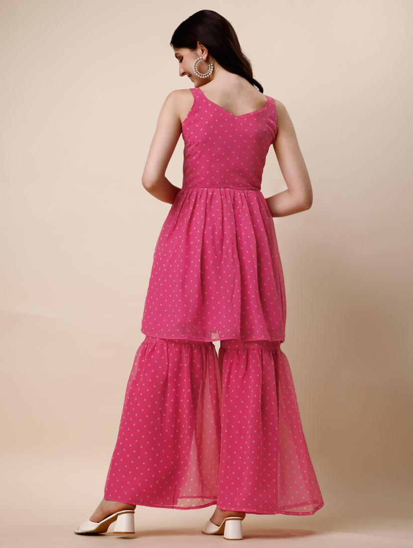 polka doted kurta sharara set - 19847104 - Standard Image - 2