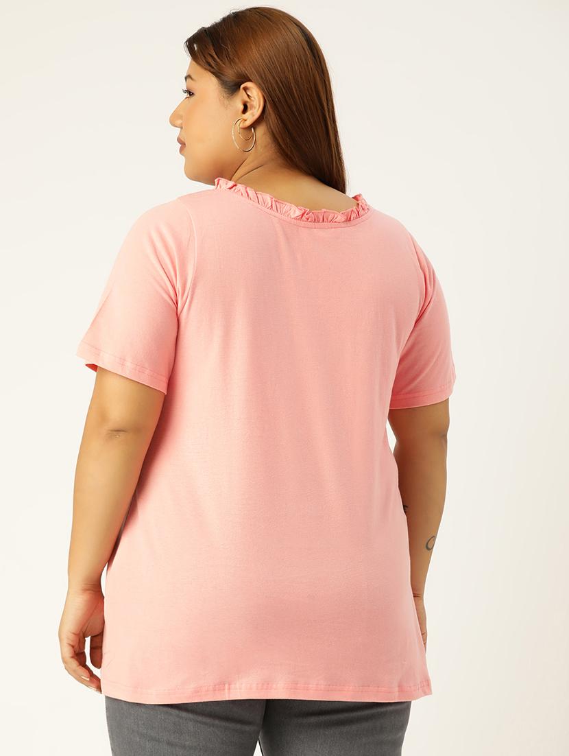 women's plain round neck t-shirt - 19847109 - Standard Image - 2