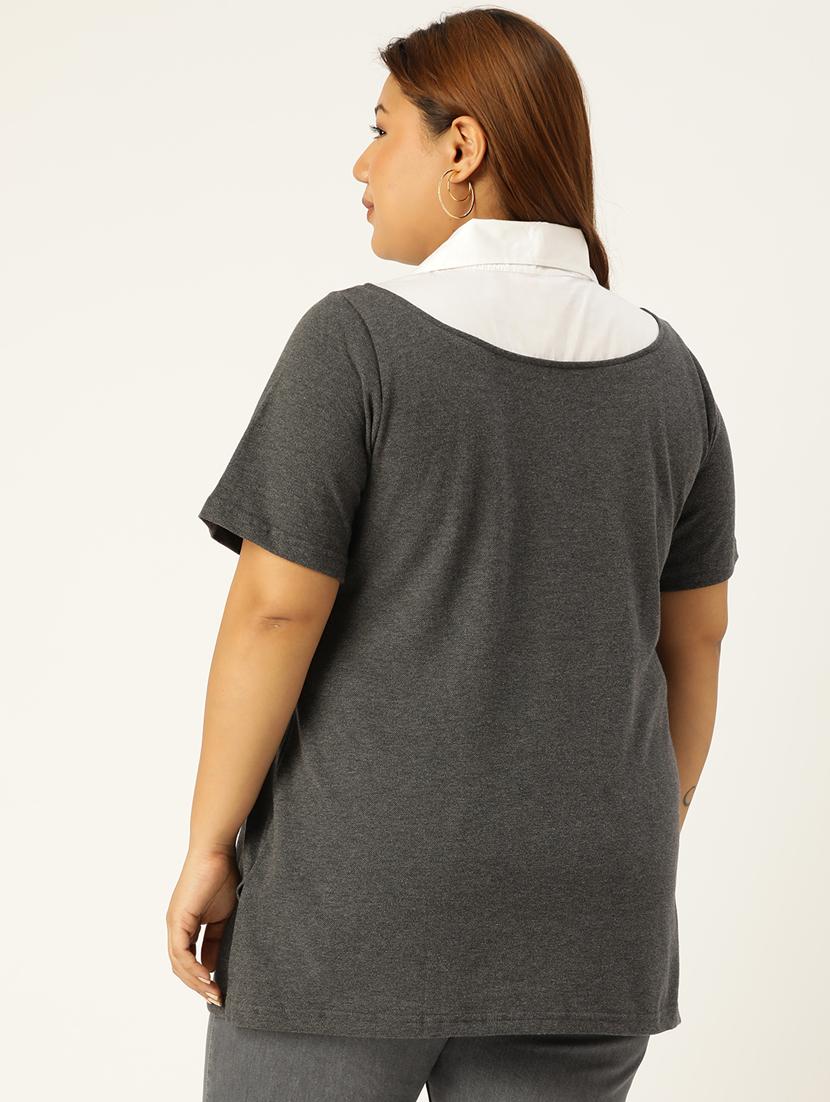 women's a line collared top - 19847126 - Standard Image - 2