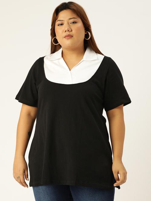 women's straight collared top - 19847127 - Standard Image - 0
