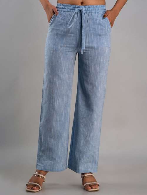 printed wide leg trouser