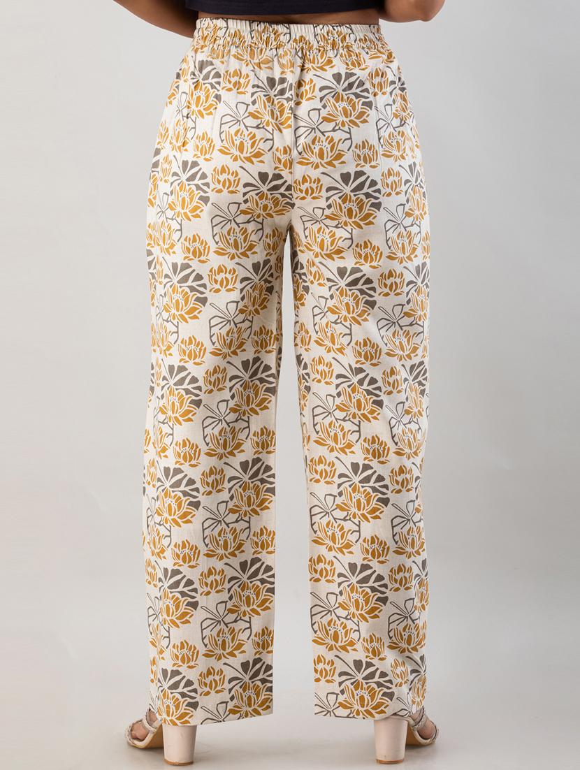 mid rise printed wide leg trouser - 19847179 - Standard Image - 2