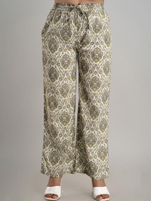 printed wide leg trouser - 19847210 - Standard Image - 0