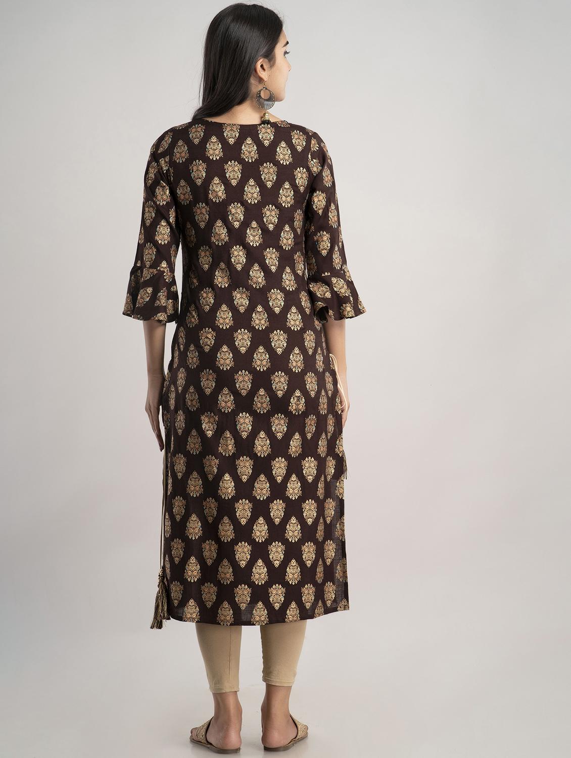 women's straight kurta - 19847232 - Standard Image - 2