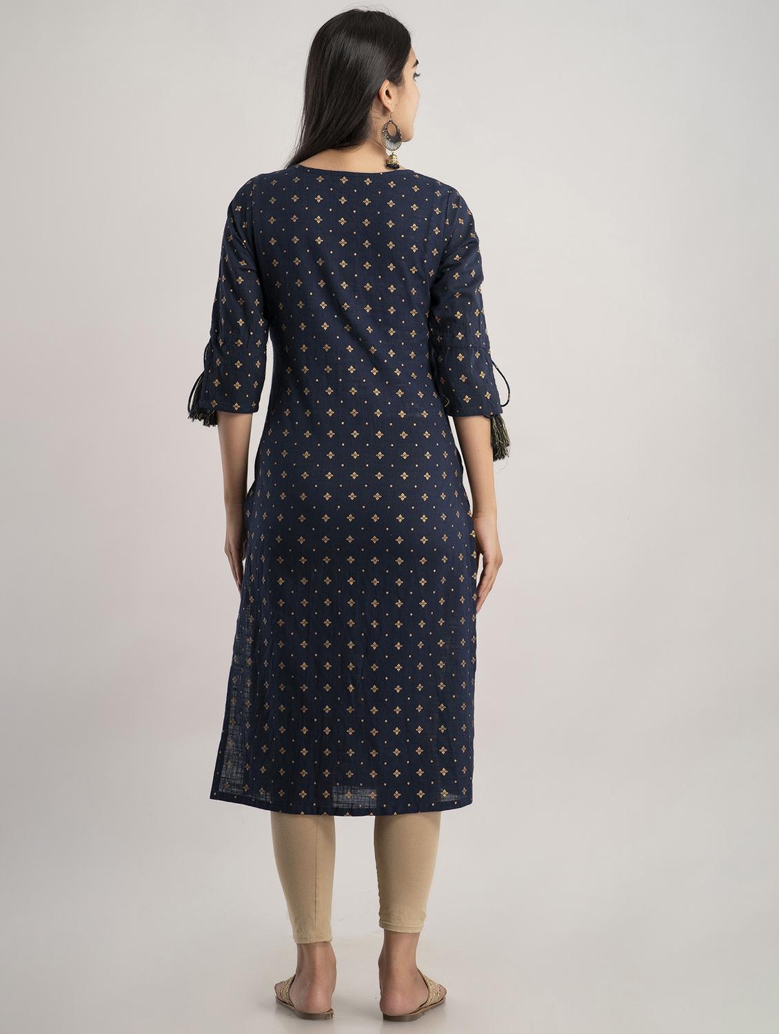 women's straight kurta - 19847287 - Standard Image - 2