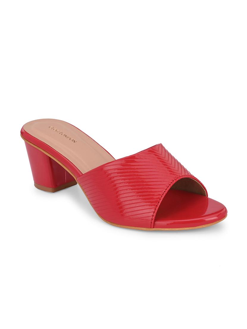 red synthetic slip on sandals - 19847454 - Standard Image - 2