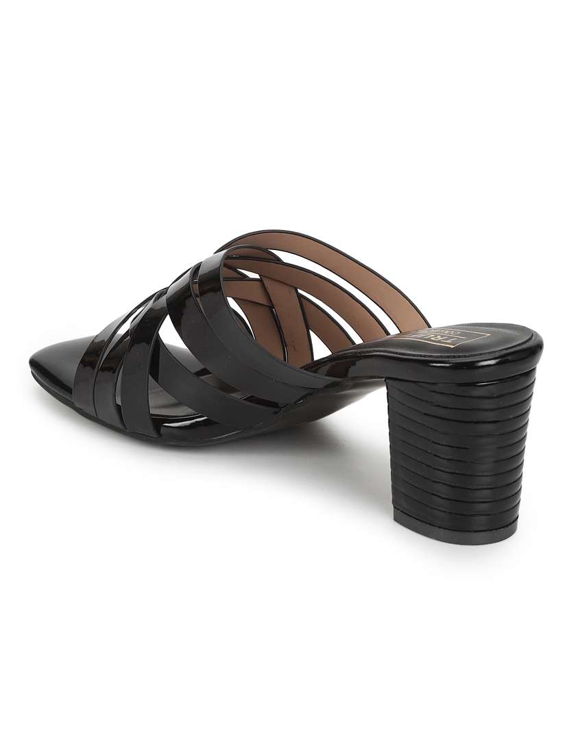 black patent leather mules sandals - 19848028 -  Standard Image - 2