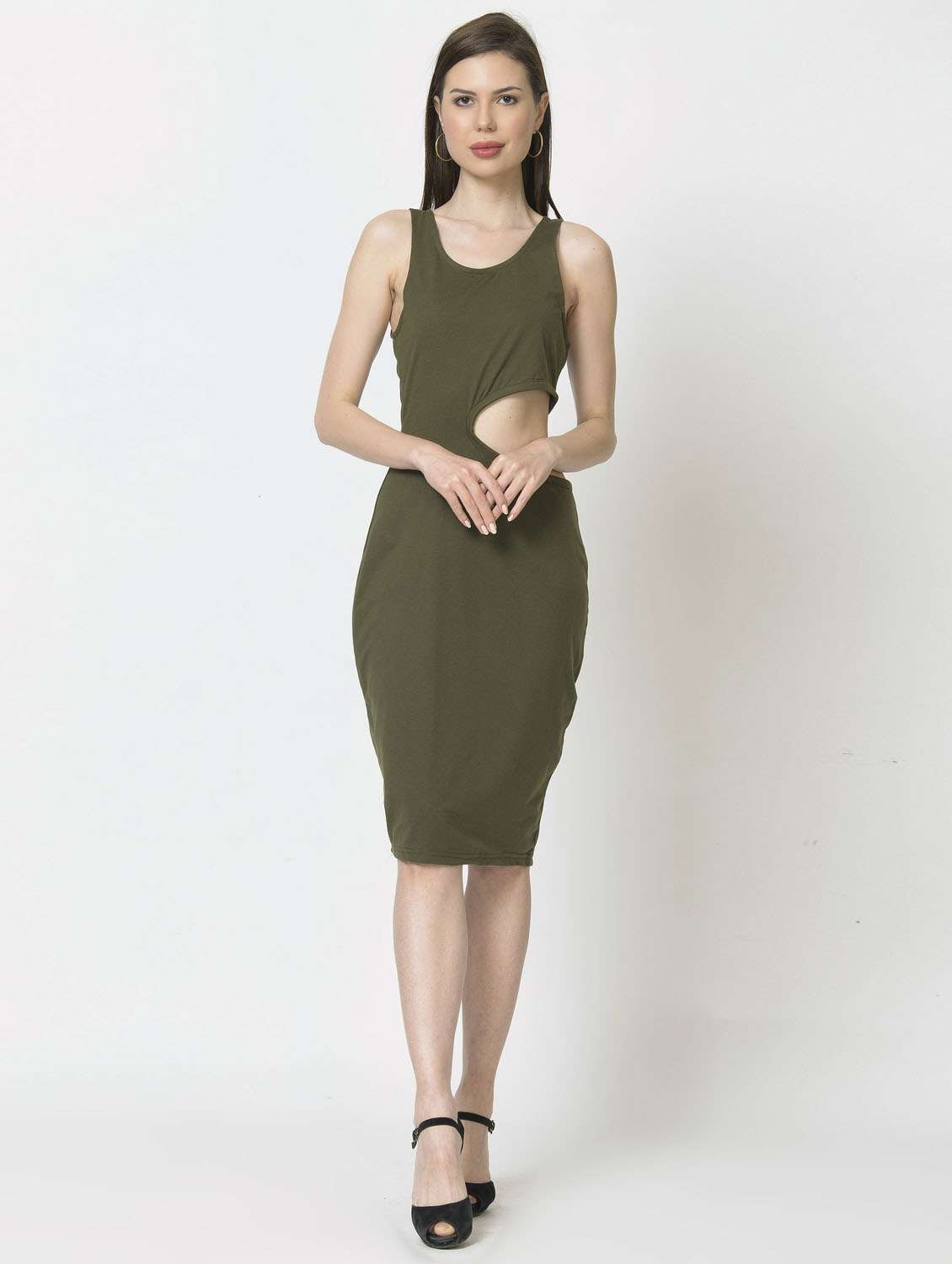 women's bodycon solid dress