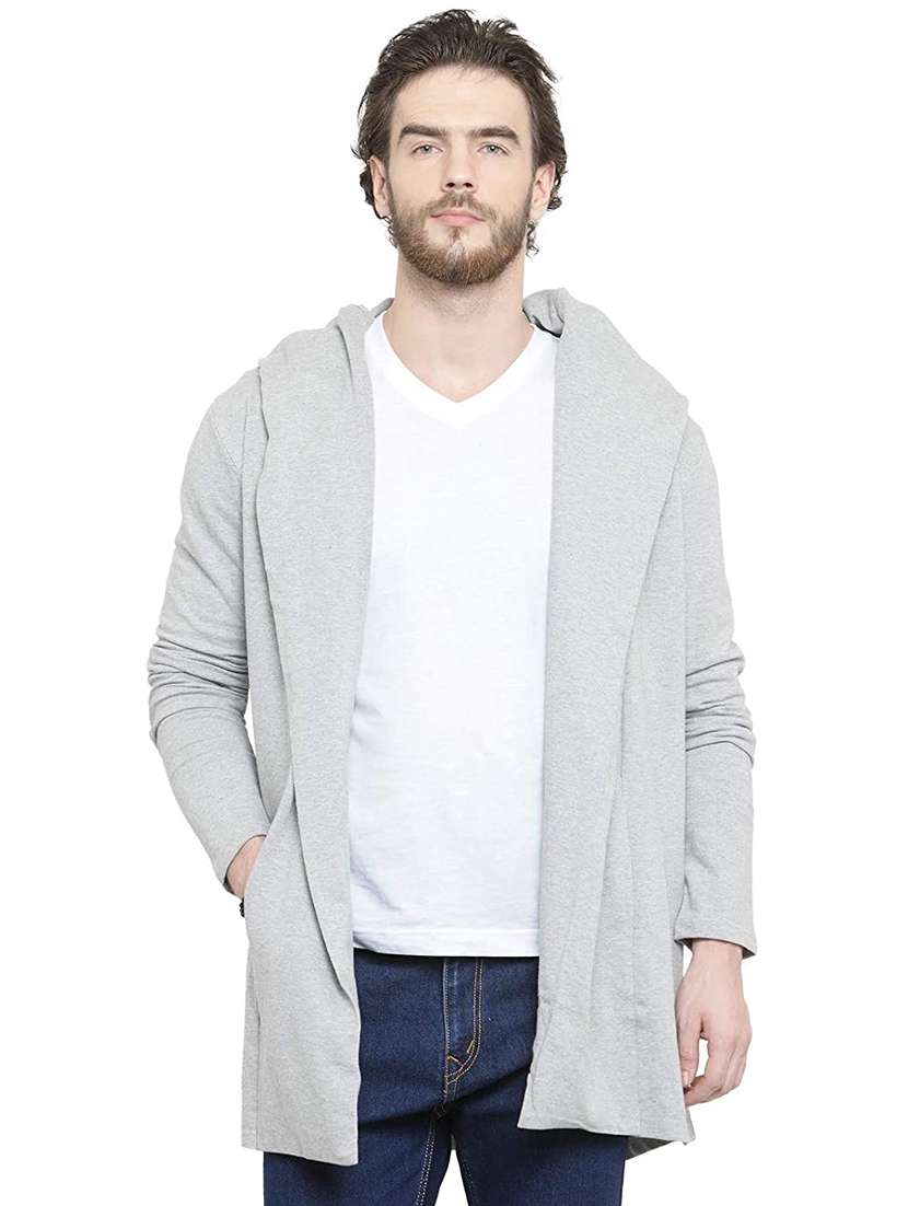 grey cotton blend shrug