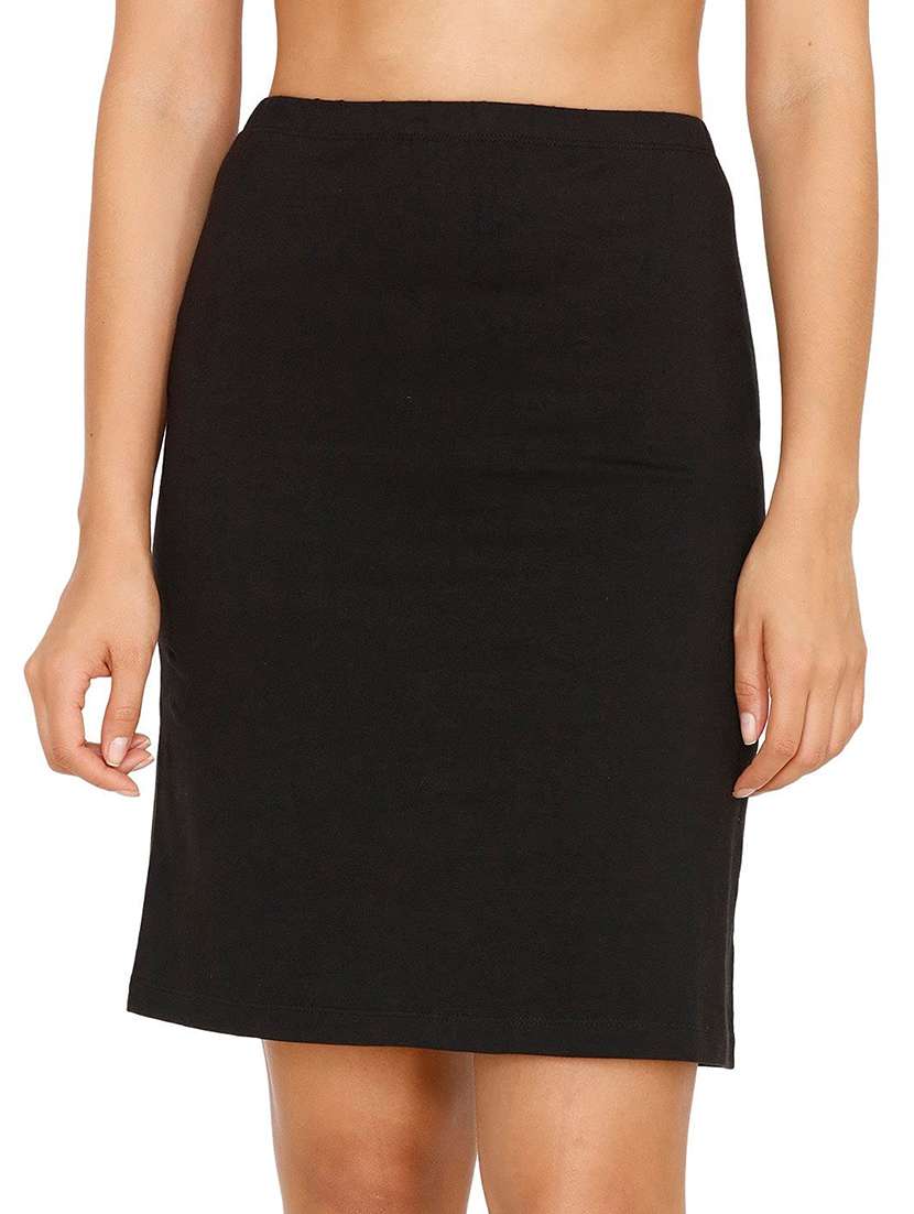 mid rise black solid pencil skirt