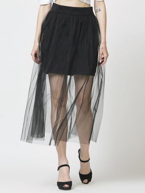 black net layered skirt - 19848232 - Standard Image - 0