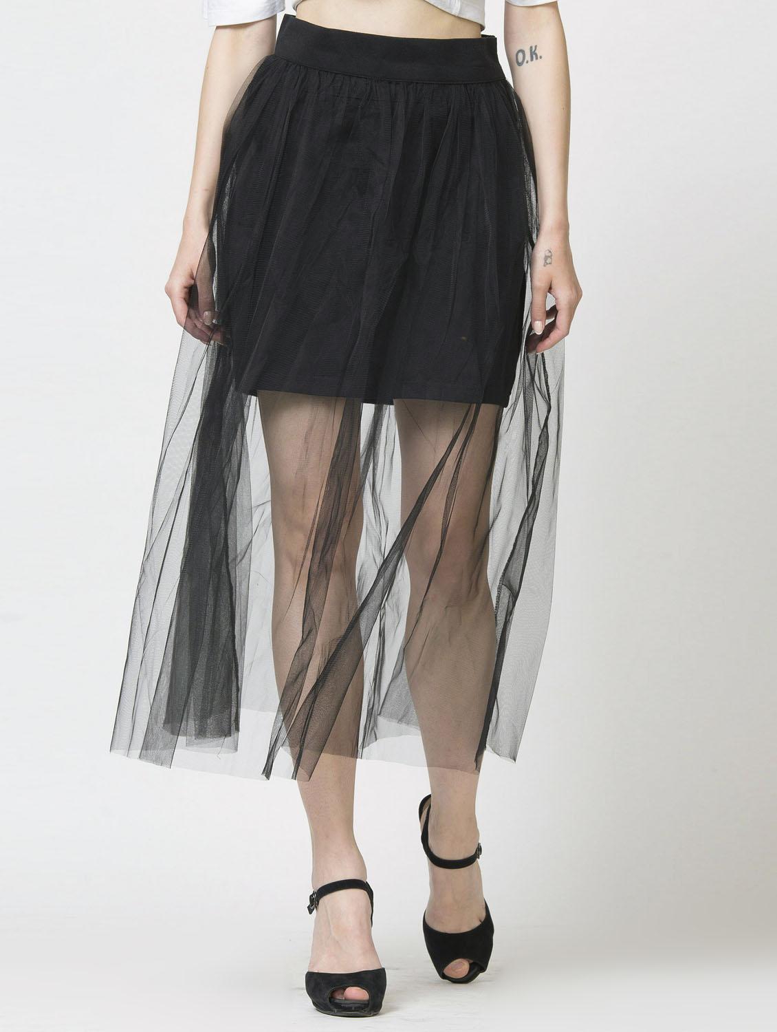 black net layered skirt - 19848232 - Zoom Image - 0