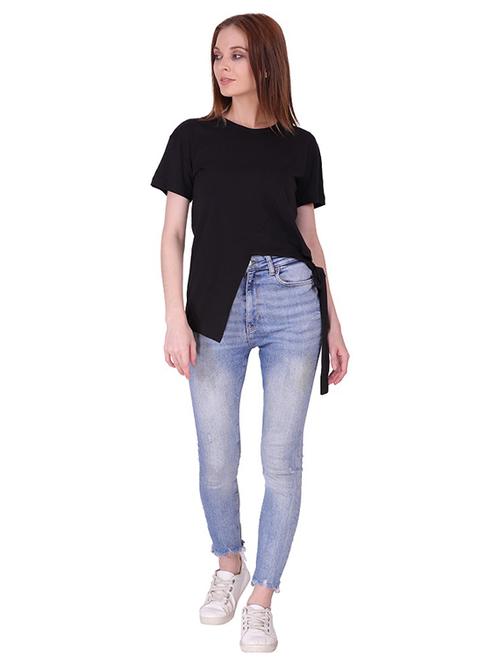 women's asymmetric crew neck top - 19848280 -  Standard Image - 0