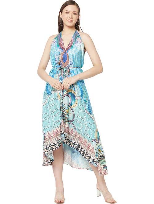 women's high low abstract dress - 19848451 - Standard Image - 0