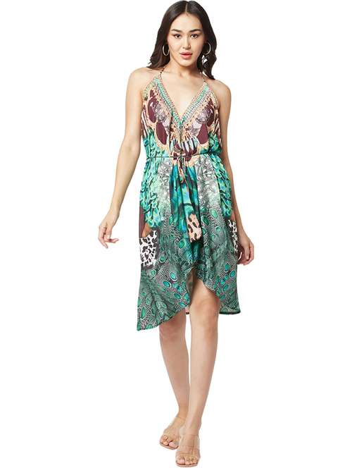 women's high low abstract dress - 19848464 -  Standard Image - 0