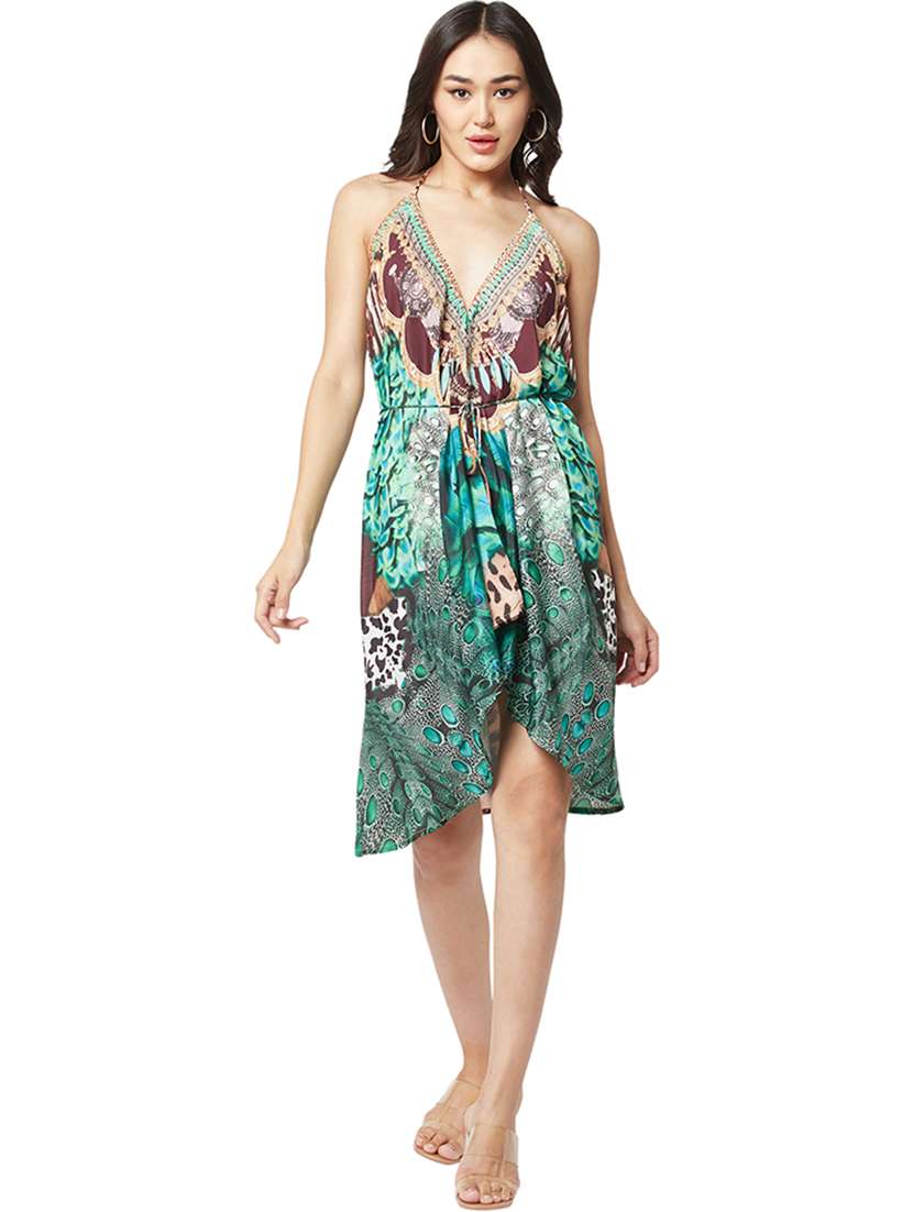 women's high low abstract dress - 19848464 -  Zoom Image - 0