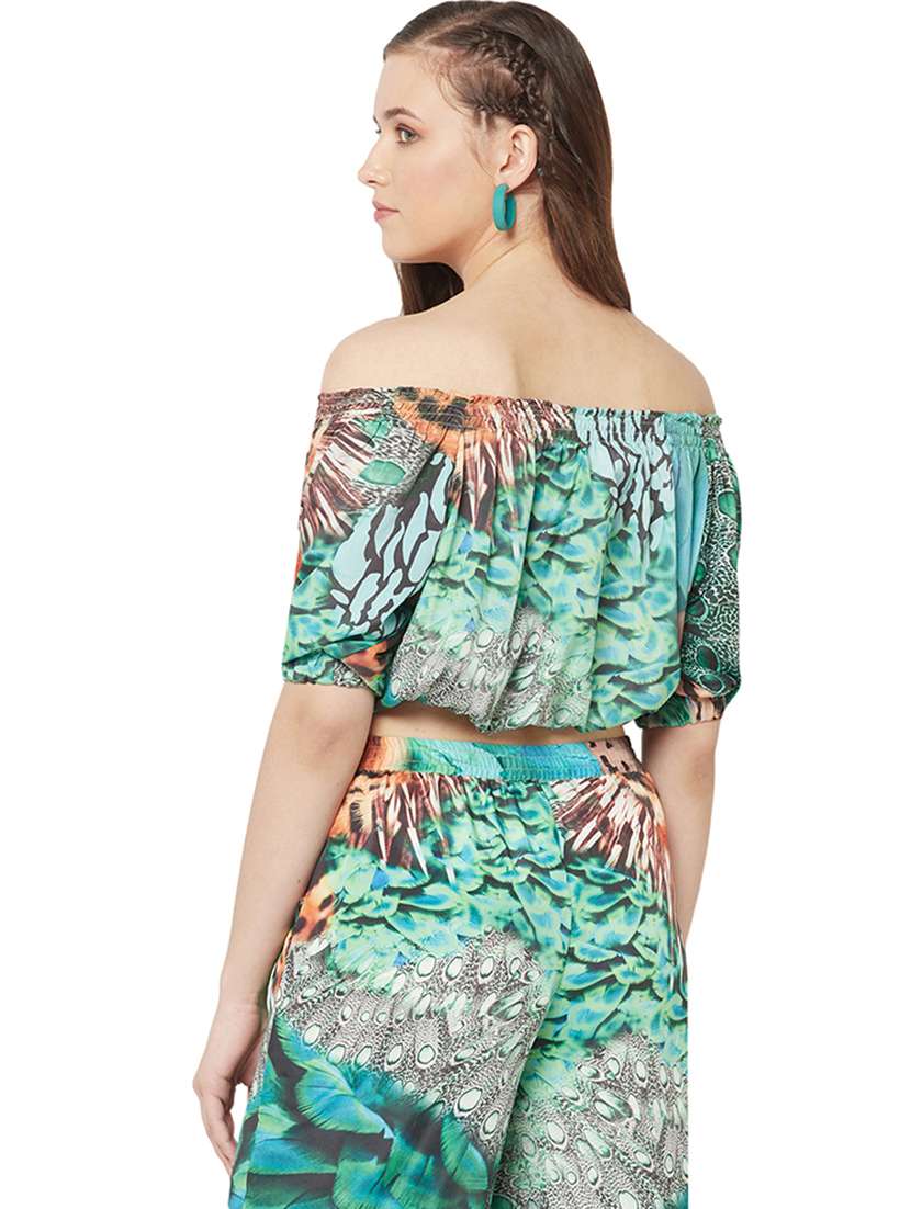 women's crop off shoulder top - 19848482 - Standard Image - 2