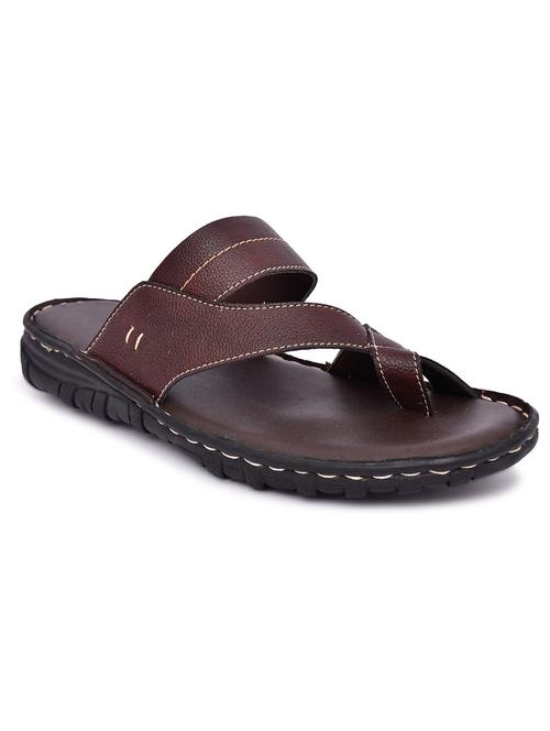 brown synthetic slip on flip flop - 19848699 -  Standard Image - 0
