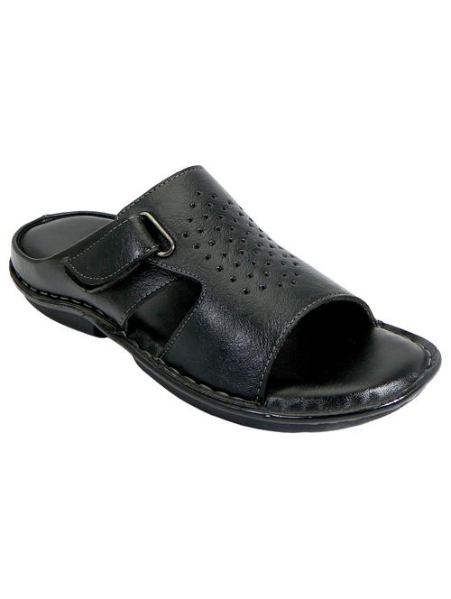black synthetic slip on flip flop - 19848708 - Standard Image - 0