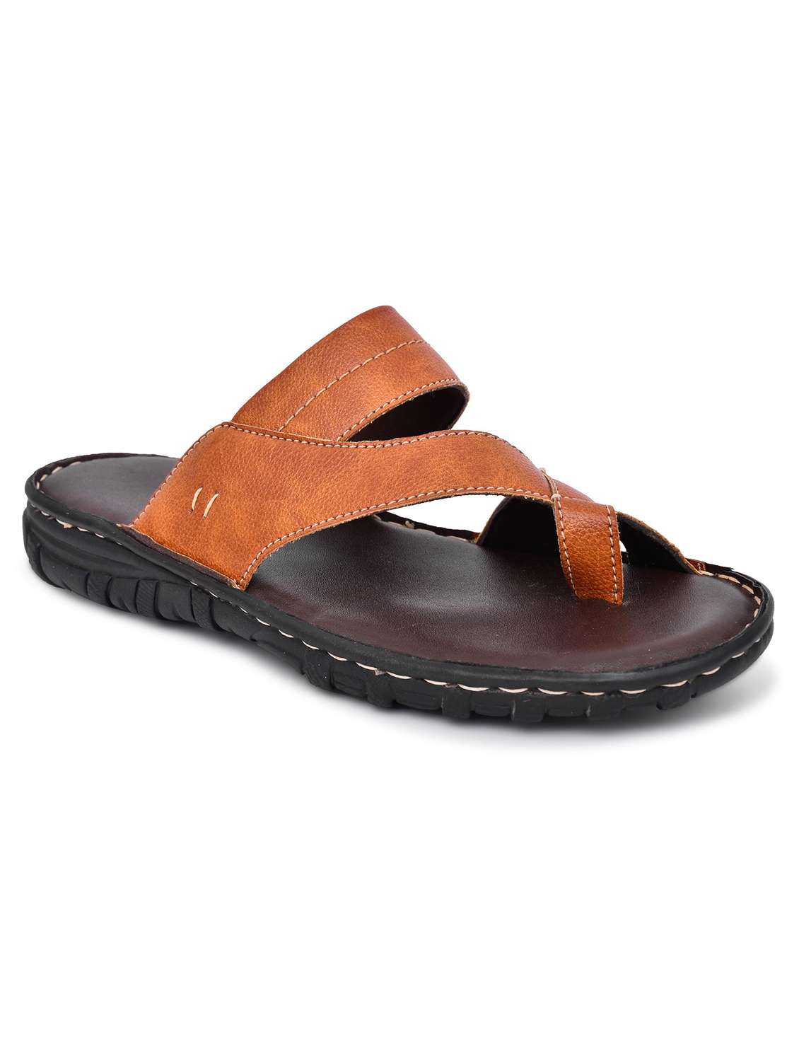 tan synthetic slip on flip flop