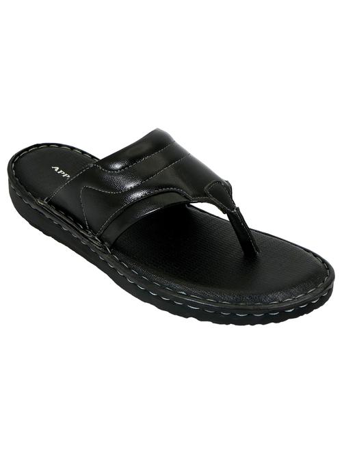 black synthetic slip on flip flop - 19848727 - Standard Image - 0