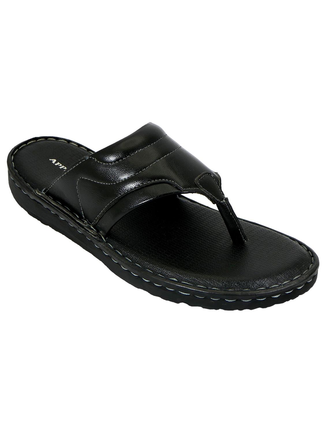 black synthetic slip on flip flop - 19848727 - Zoom Image - 0