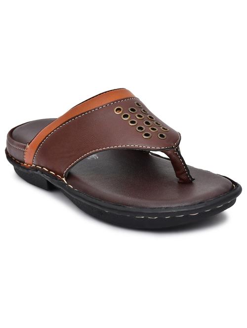 brown synthetic slip on flip flop - 19848729 - Standard Image - 0