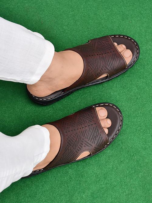 brown synthetic slip on flip flop - 19848758 - Standard Image - 0