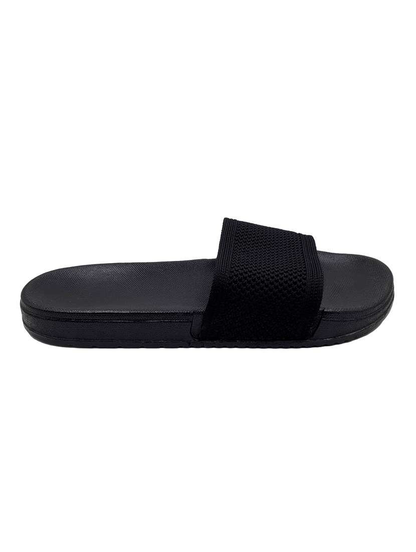 black slip on flip flops - 19849244 -  Standard Image - 2