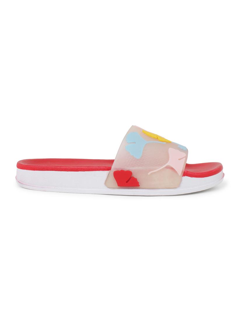 transparent gobi red flip flop for women - 19849497 - Standard Image - 2