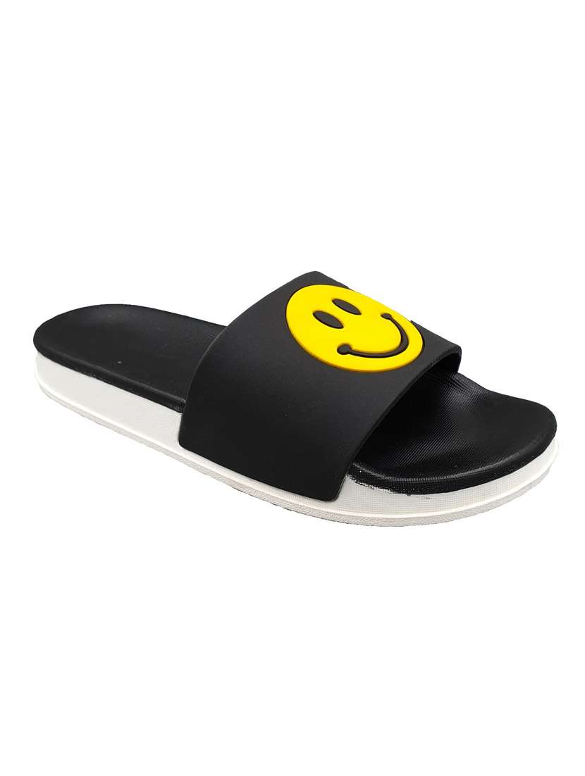 women smiley black flip flop for women - 19849569 -  Standard Image - 2